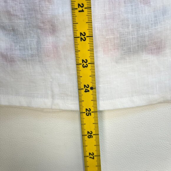 NWOT Boden Embroidered Floral Ivory Long Sleeves White Linen Top Shirt Blouse 12 - Picture 12 of 13